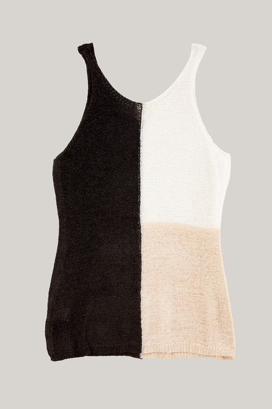 COLOR BLOCK CAMI TOP