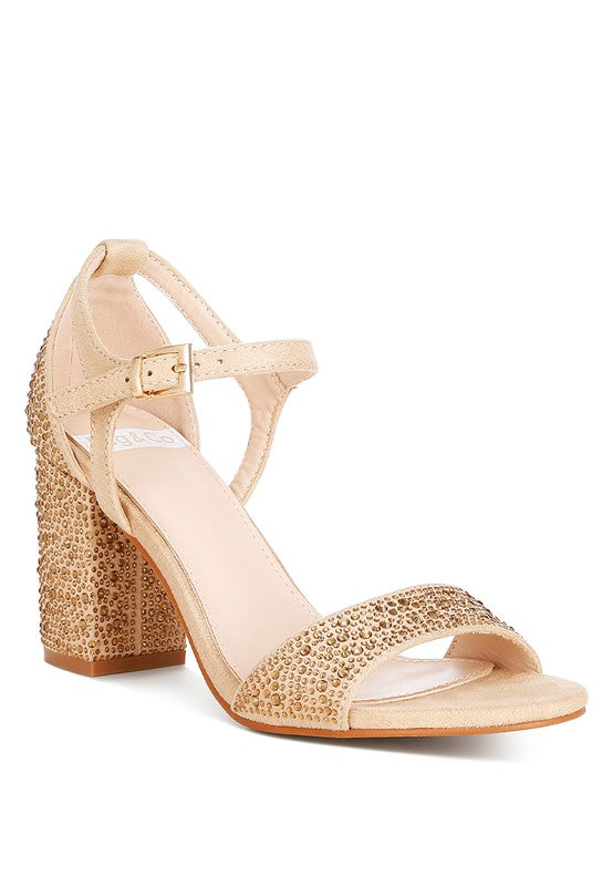 NAVOLI RHINESTONES EMBELLISHED SANDALS