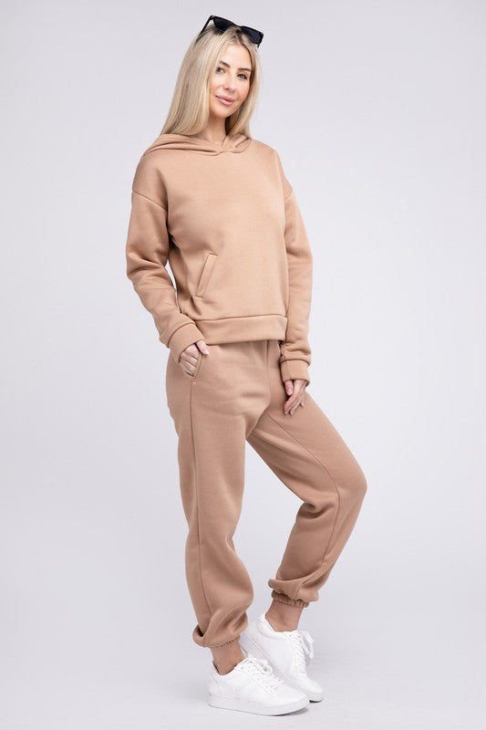 DROP SHOULDER HOODIE & PANTS SET