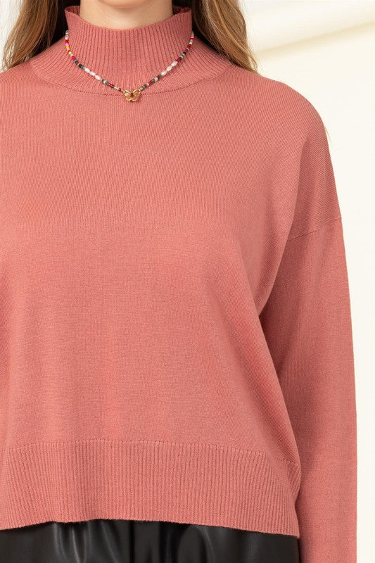 WARM PERSONALITY HIGH NECKLINE SWEATER