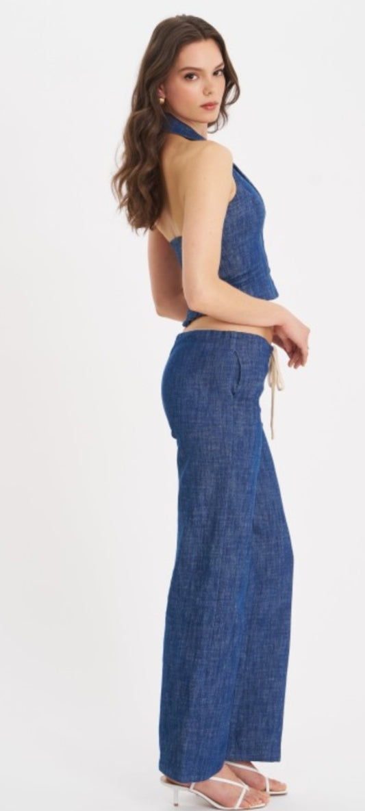 RAFAELLA RUCHED CROPPED VEST