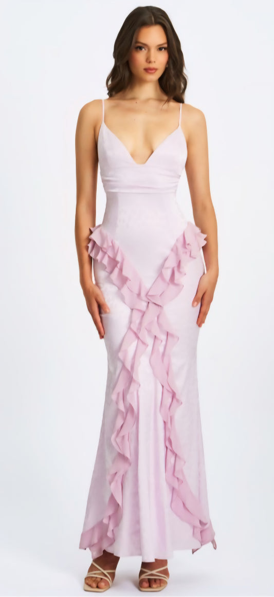 MISS CIRCLE PAOLINA RUFFLE MAXI DRESS