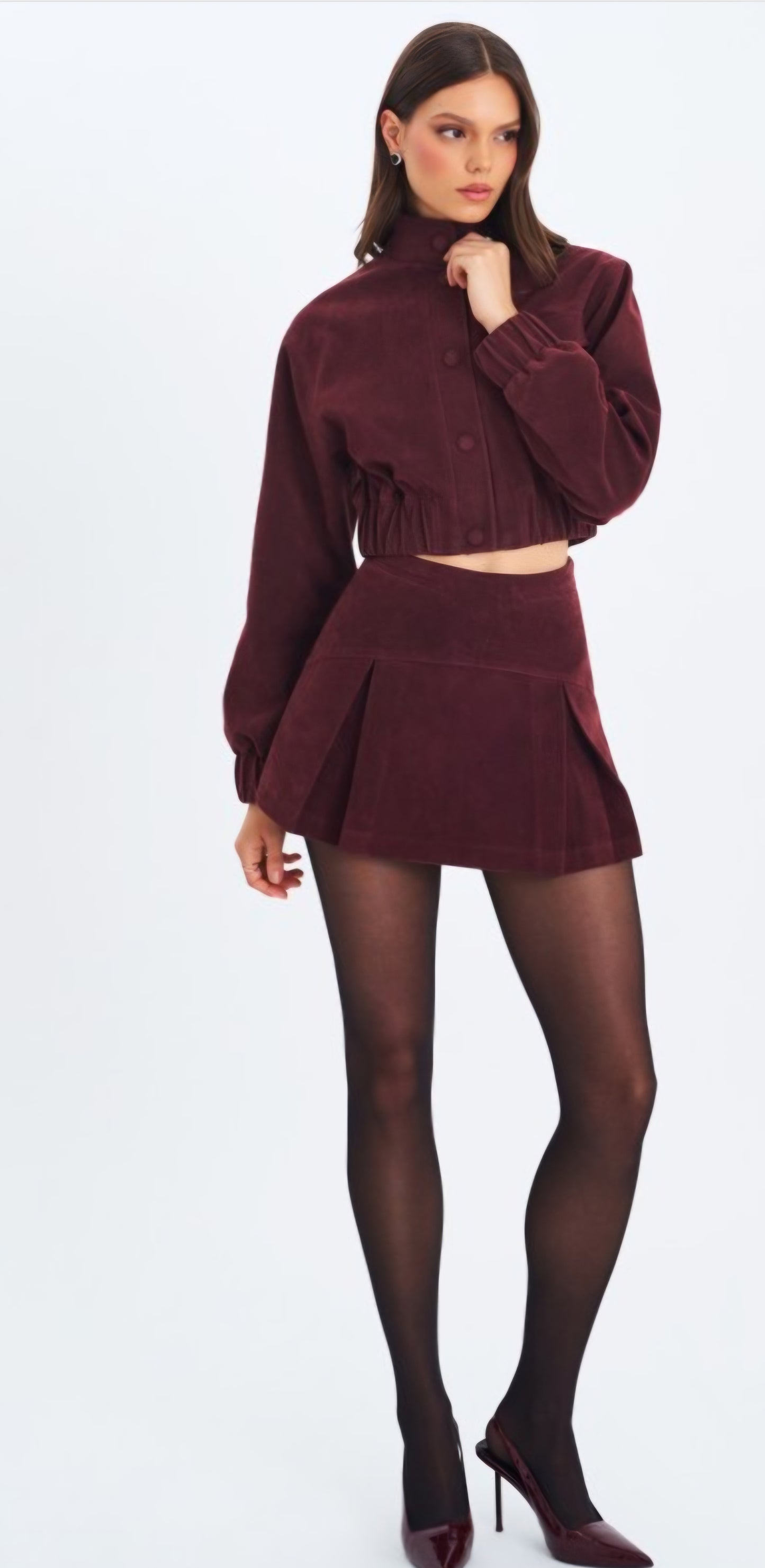 MISS CIRCLE FARRYN VEGAN SUEDE MINI SKIRT
