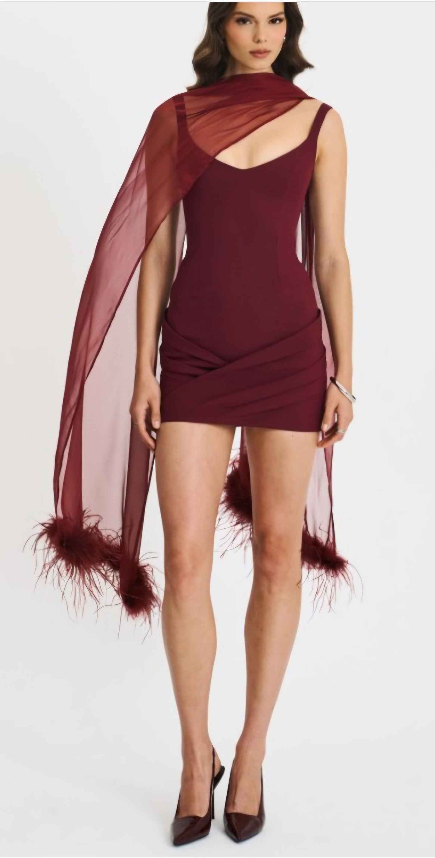 MISS CIRCLE TORI MINI DRESS WITH SCARF