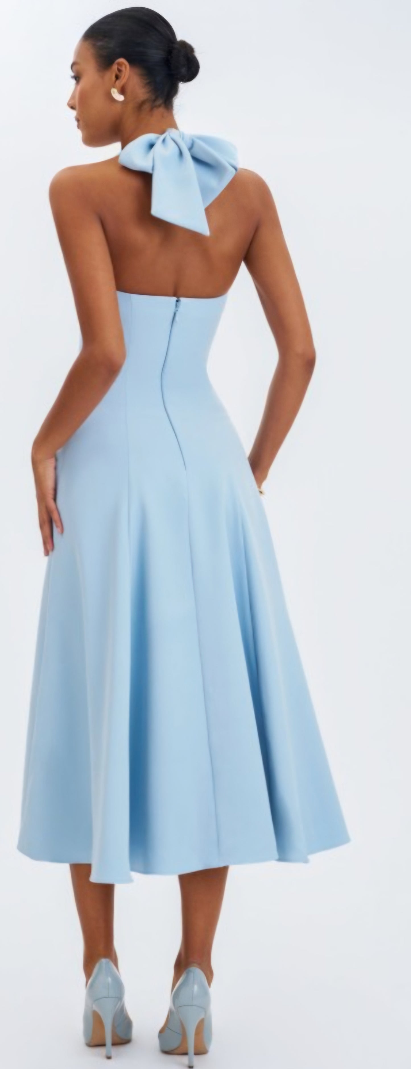 MISS CIRCLE GILLIAN HALTER MIDI DRESS