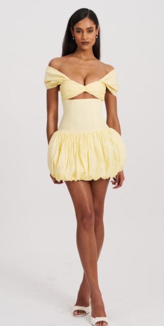 MISS CIRCLE UMIKA BUBBLE HEM MINI DRESS
