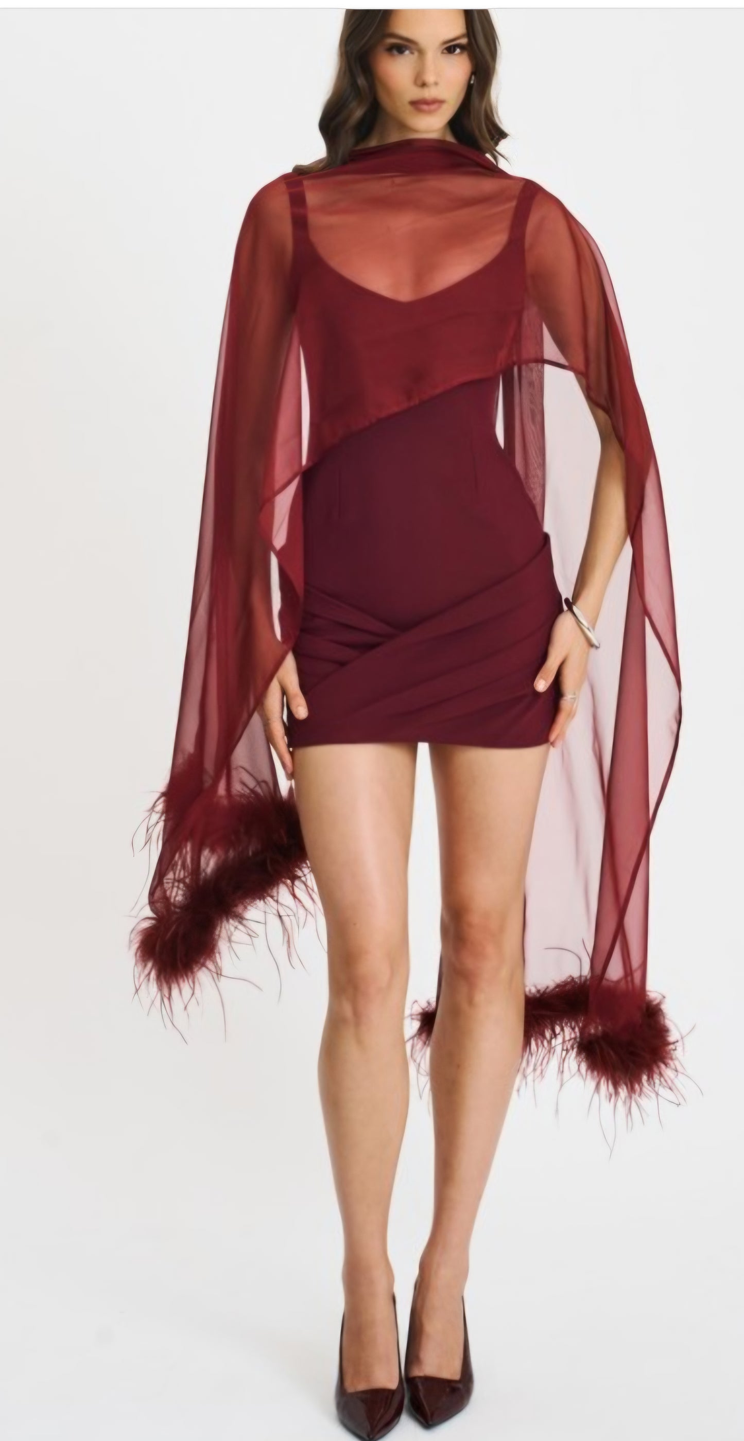 MISS CIRCLE TORI MINI DRESS WITH SCARF