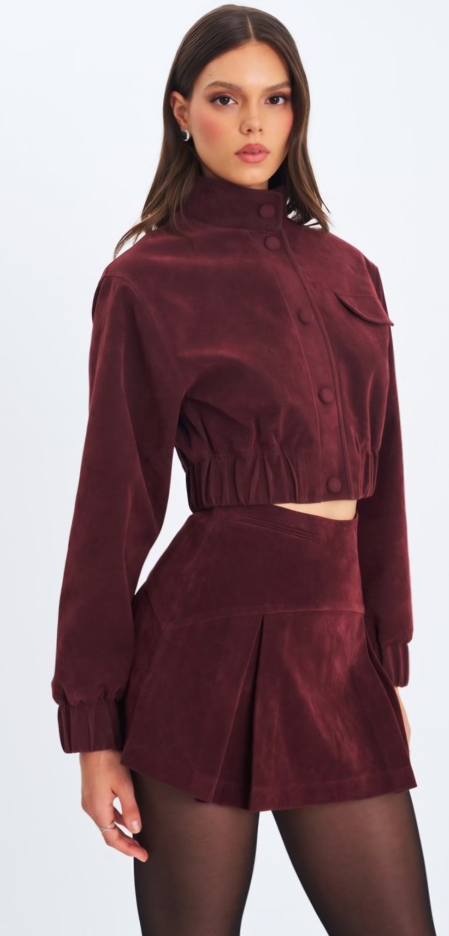 MISS CIRCLE FARRYN VEGAN SUEDE MINI SKIRT