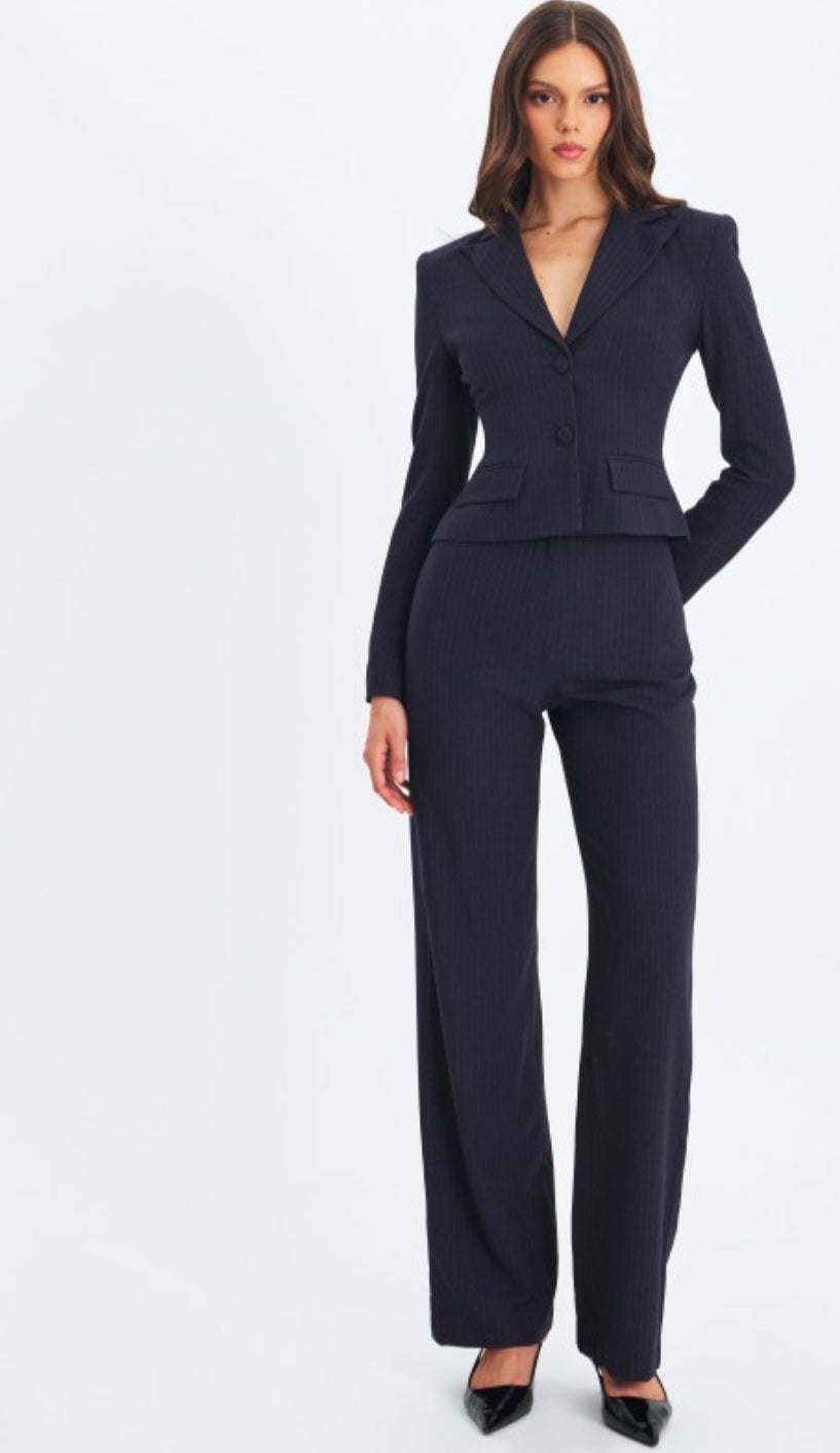 MISS CIRCLE QUINNIE SINGLE BREASTED PEPLUM BLAZER