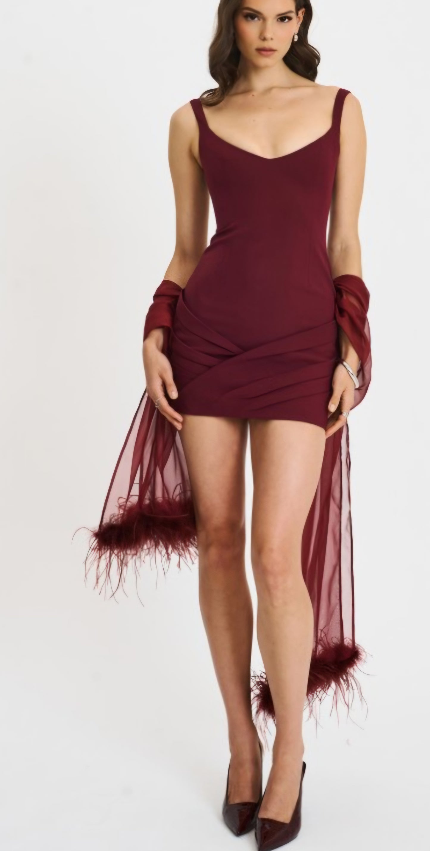 MISS CIRCLE TORI MINI DRESS WITH SCARF