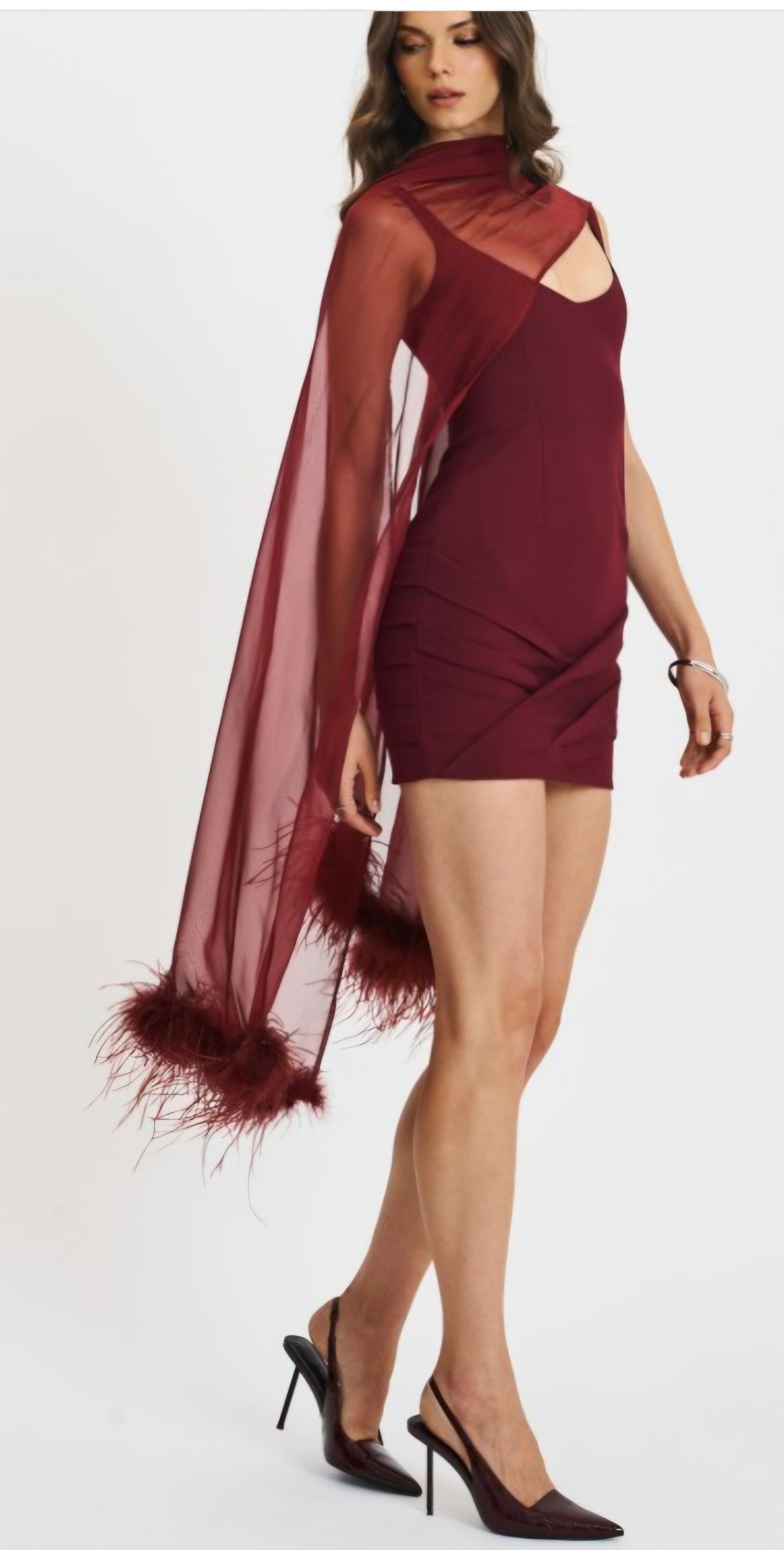MISS CIRCLE TORI MINI DRESS WITH SCARF