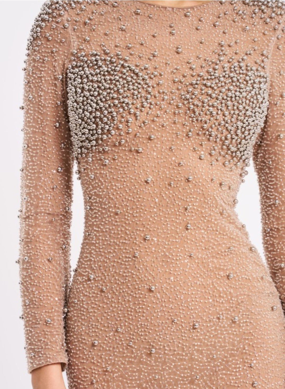 MISS CIRCLE RITA EMBROIDERED BEADED MERMAID GOWN