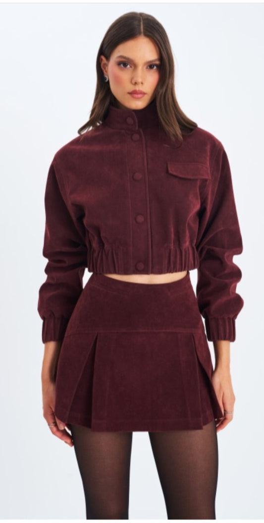 MISS CIRCLE FARRYN VEGAN SUEDE MINI SKIRT