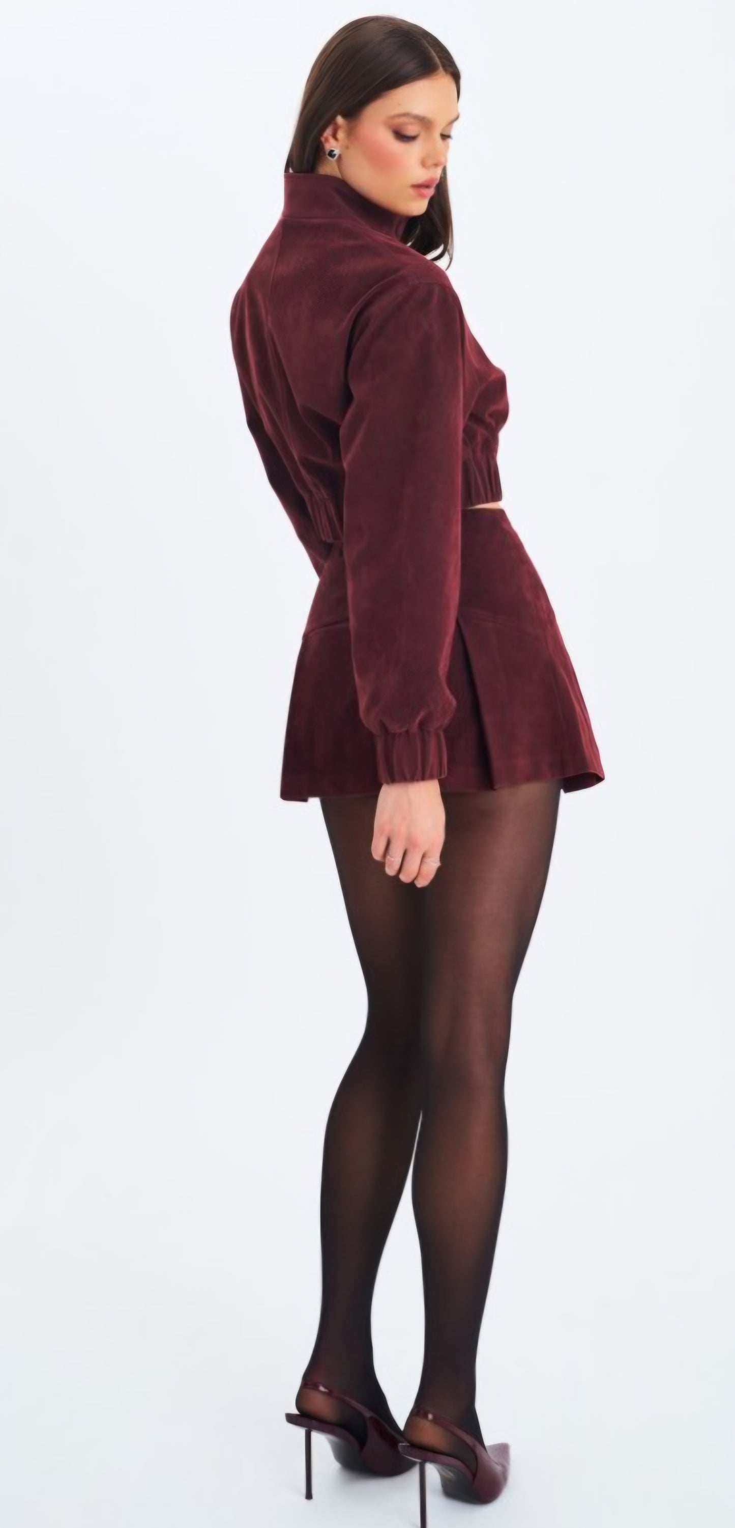 MISS CIRCLE FARRYN VEGAN SUEDE MINI SKIRT