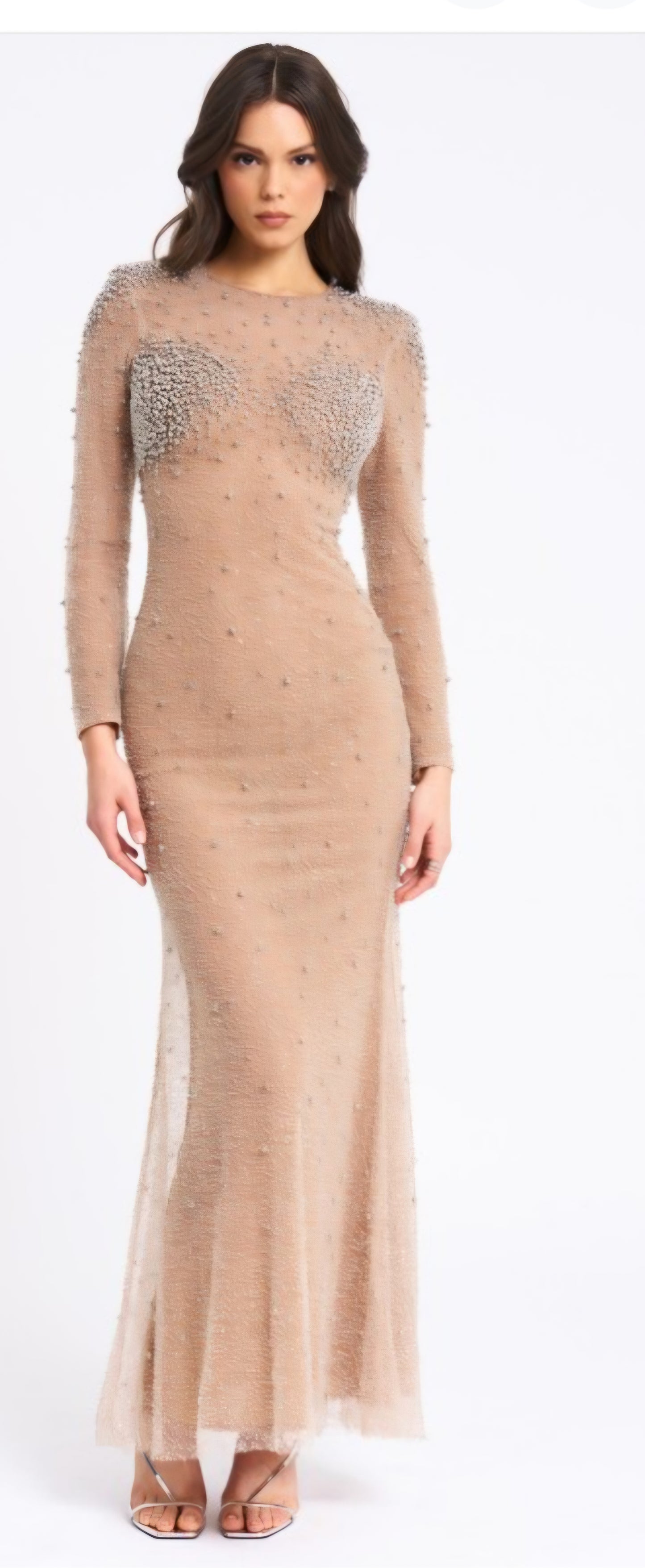 MISS CIRCLE RITA EMBROIDERED BEADED MERMAID GOWN