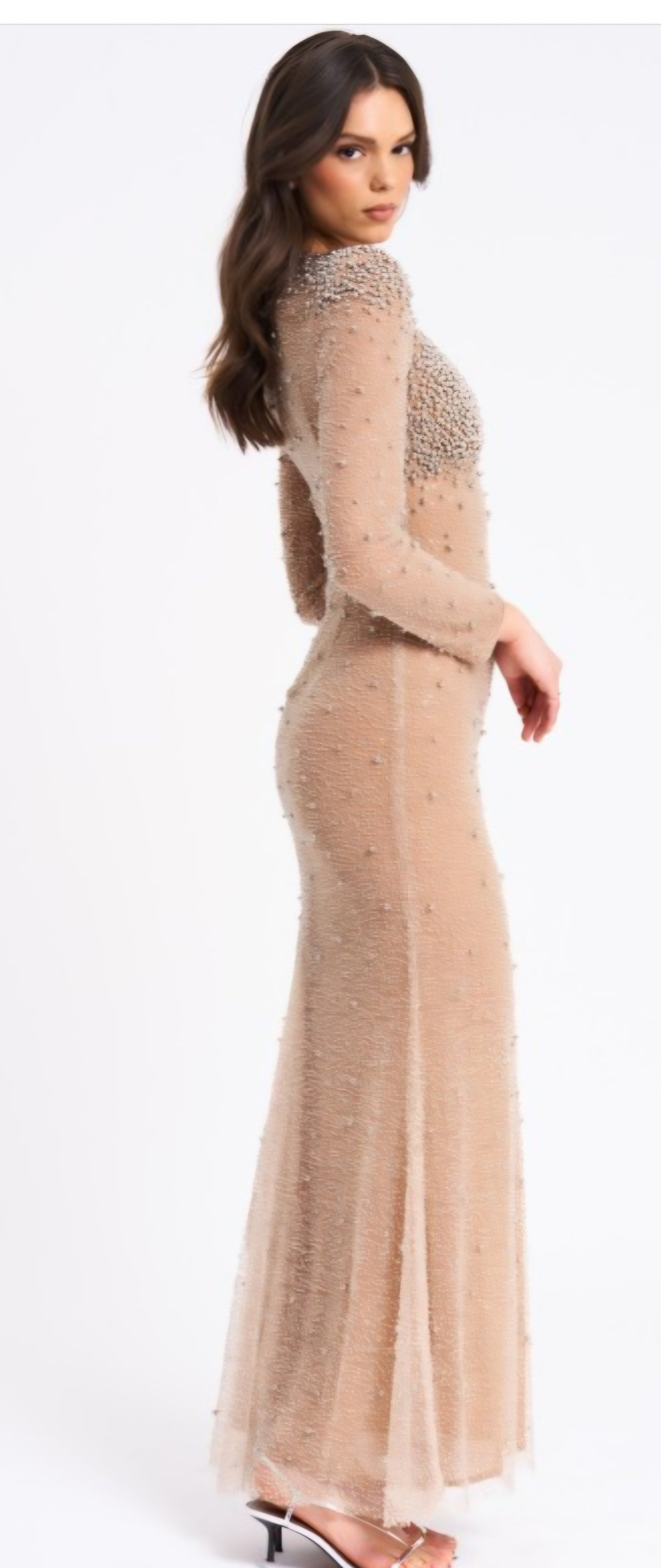 MISS CIRCLE RITA EMBROIDERED BEADED MERMAID GOWN