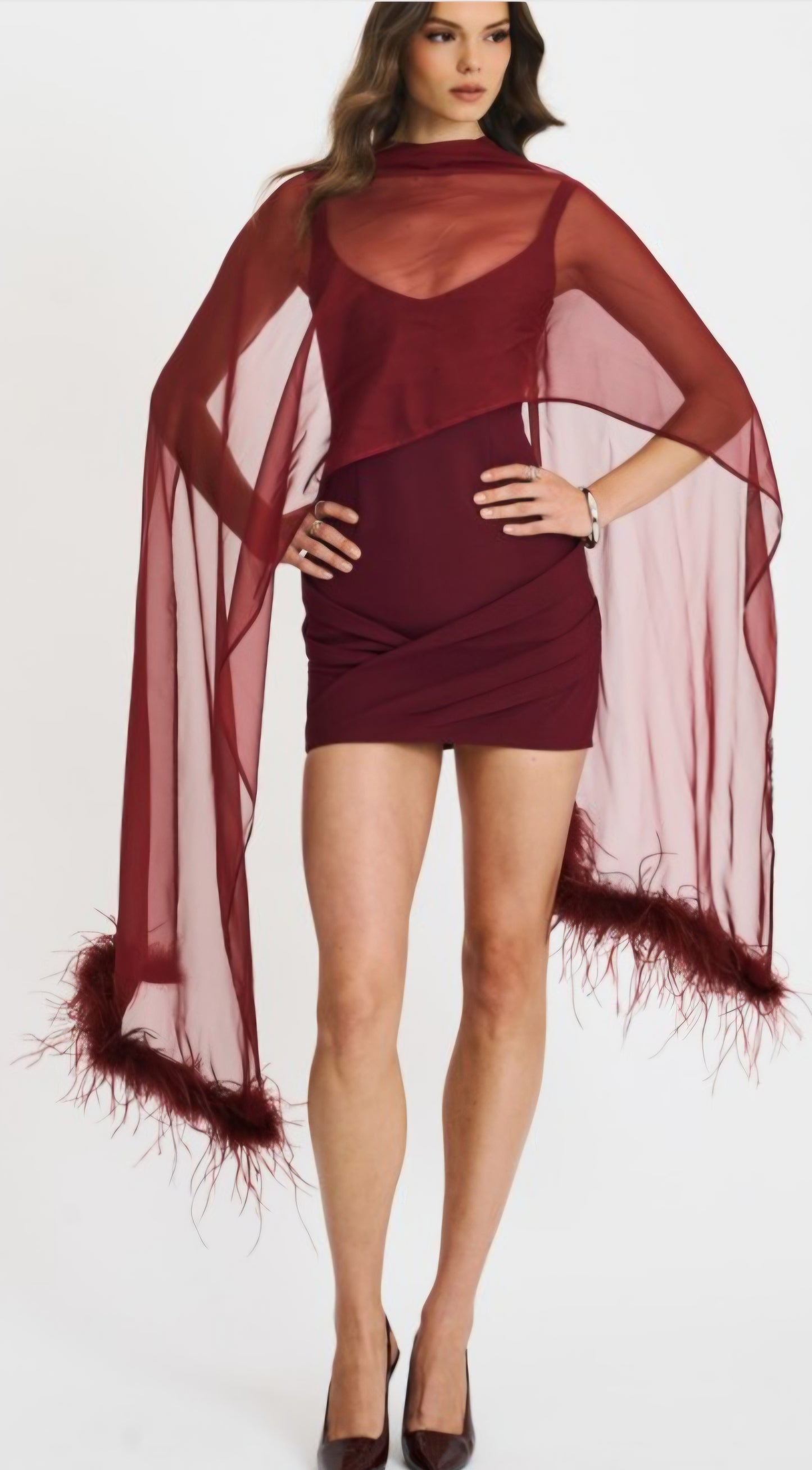 MISS CIRCLE TORI MINI DRESS WITH SCARF