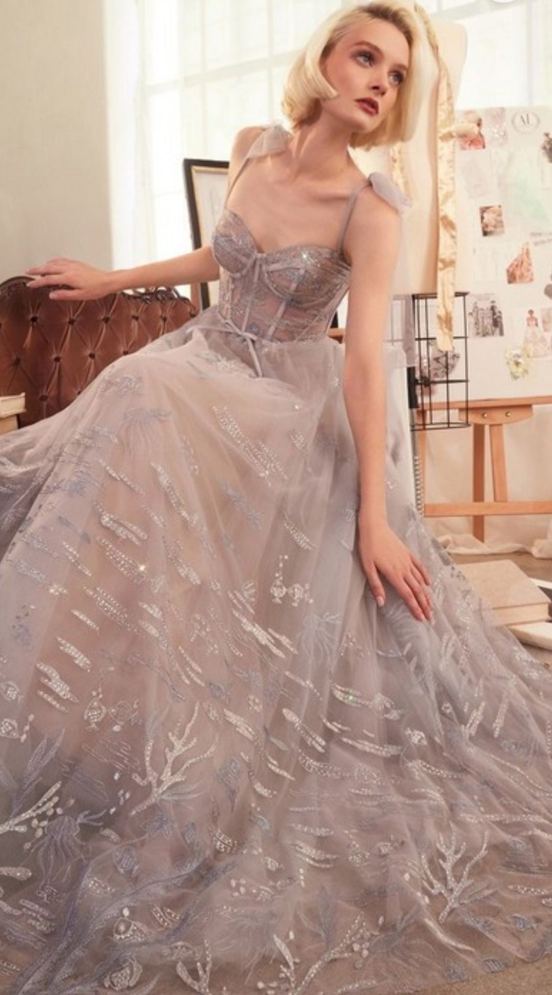 UNDER THE SEA EMBROIDERY GOWN