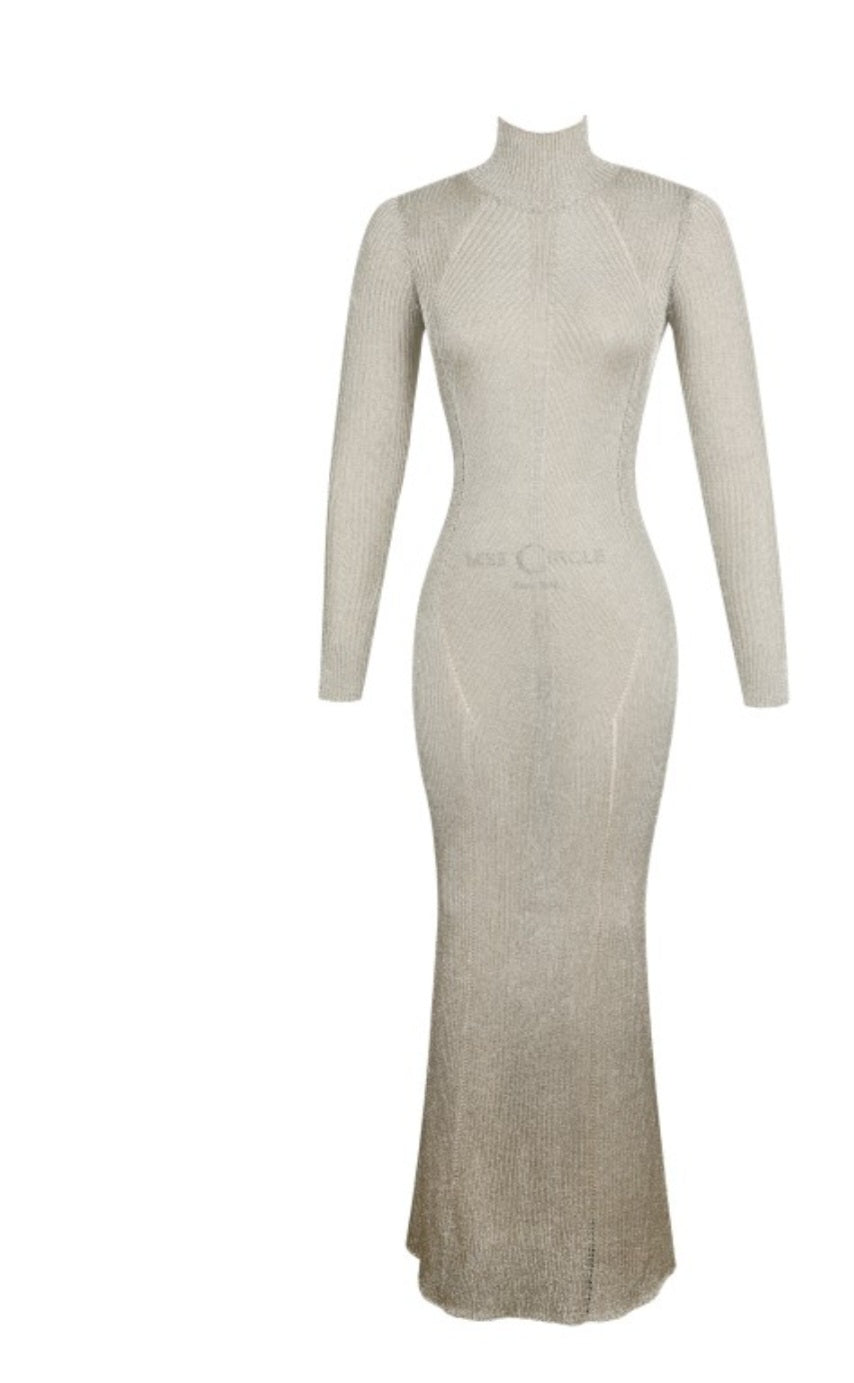 MISS CIRCLE SHAY STRETCH KNIT BACKLESS DRESS