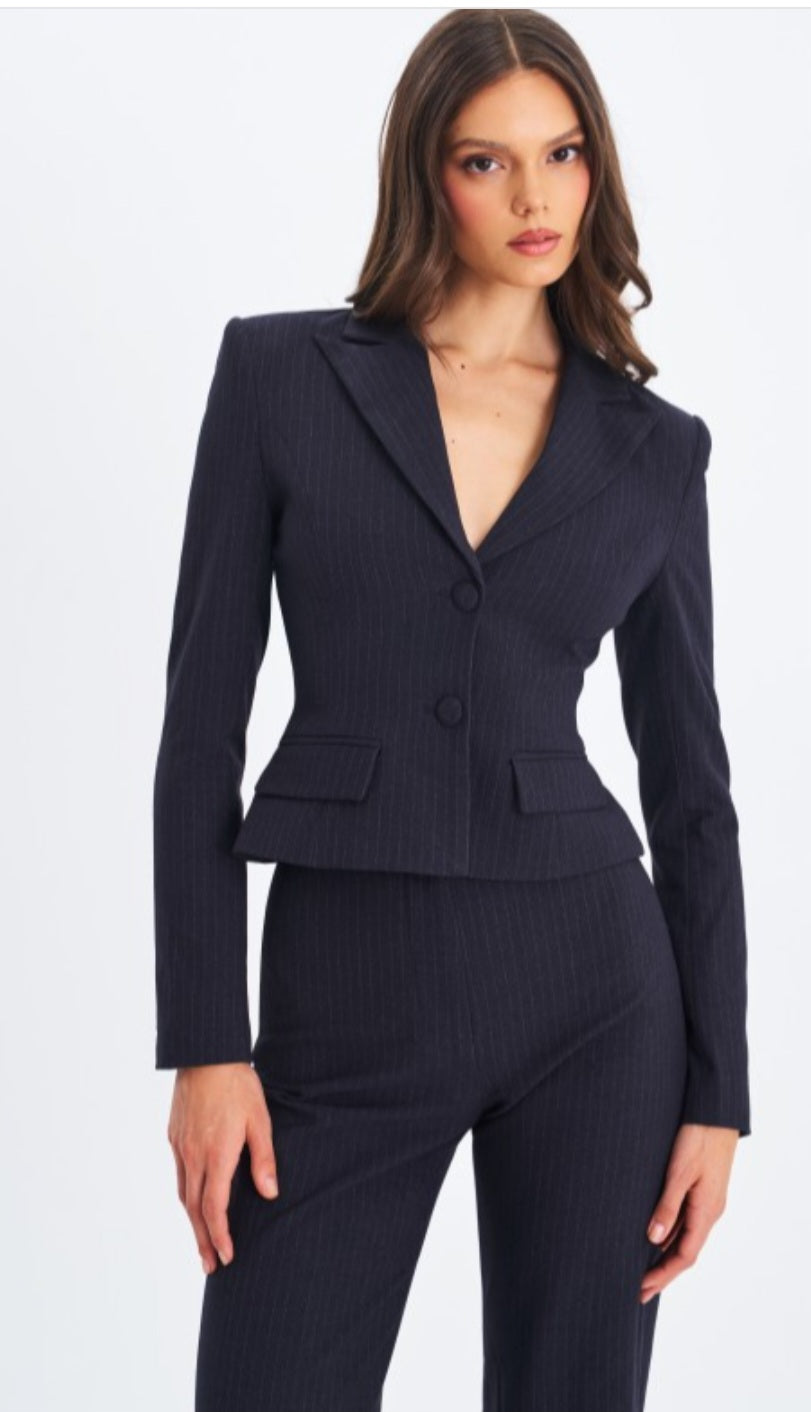 MISS CIRCLE QUINNIE SINGLE BREASTED PEPLUM BLAZER