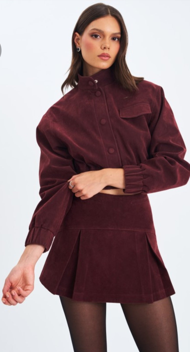 MISS CIRCLE FARRYN VEGAN SUEDE MINI SKIRT