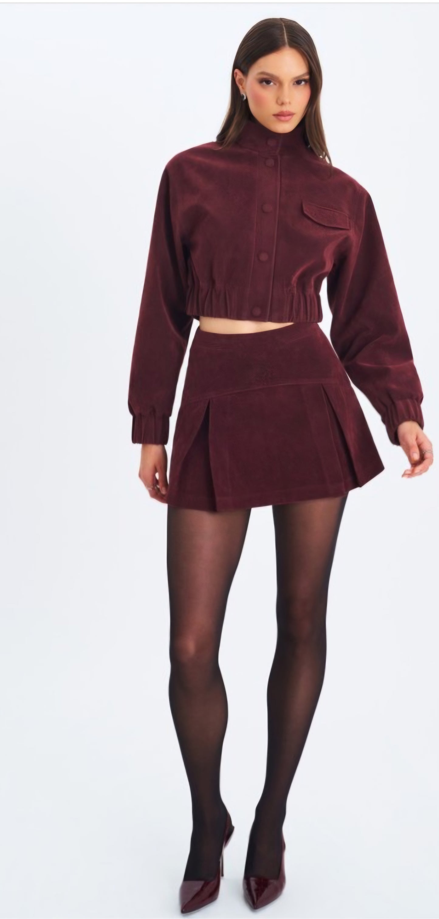 MISS CIRCLE FARRYN VEGAN SUEDE MINI SKIRT