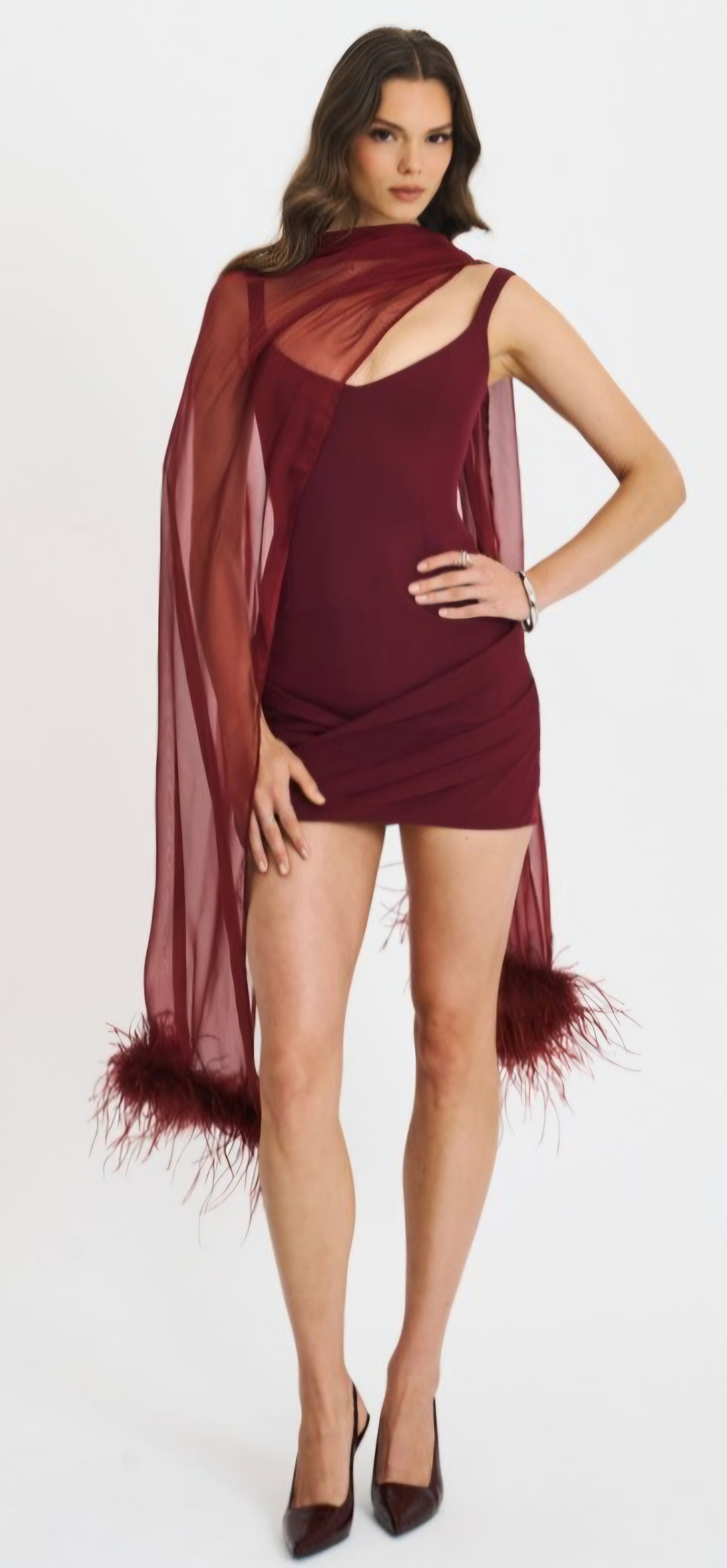 MISS CIRCLE TORI MINI DRESS WITH SCARF