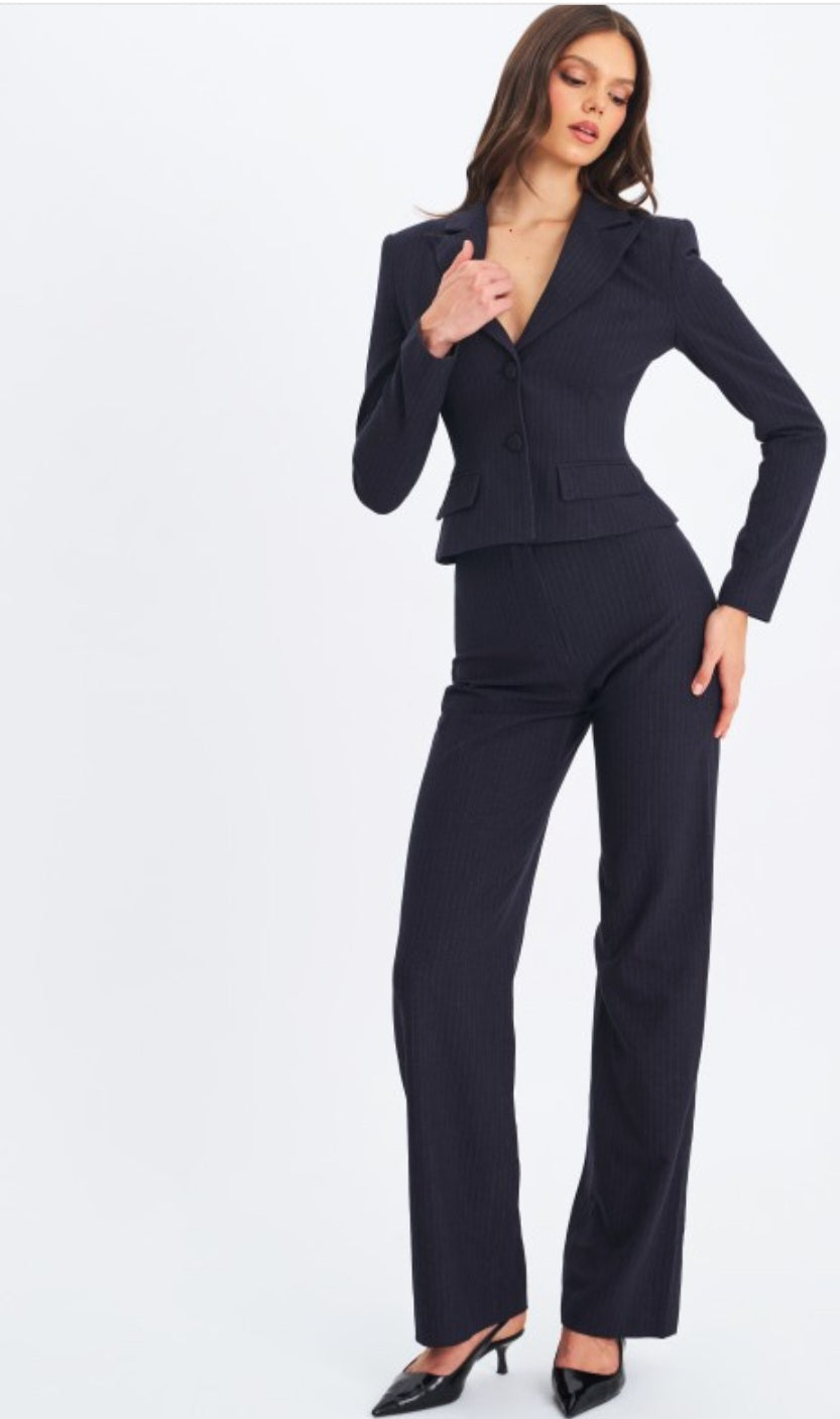 MISS CIRCLE QUINNIE SINGLE BREASTED PEPLUM BLAZER